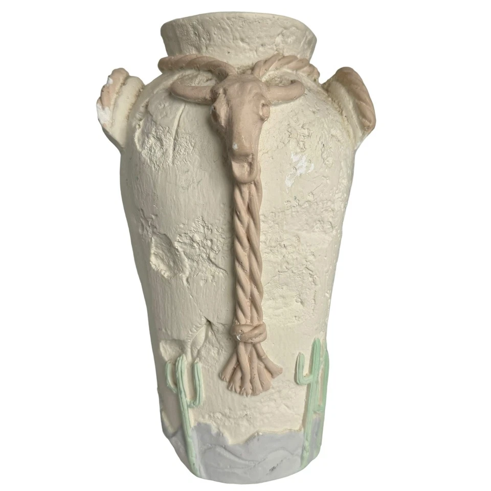 Jarrón vintage pastel suroeste decoración del hogar cerámica rosa occidental Foto 1 de 4