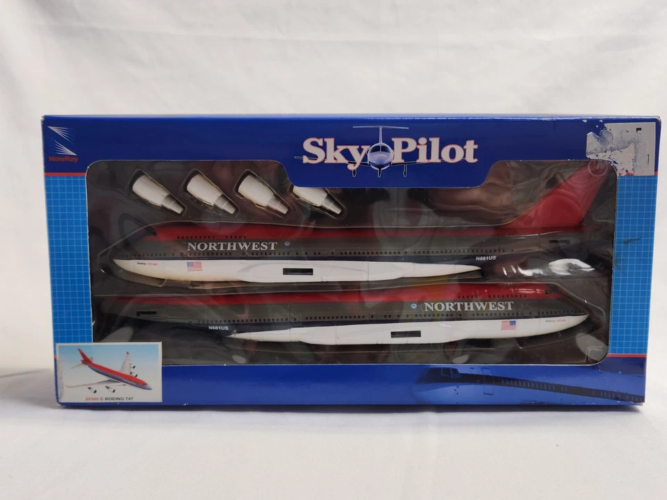 Rare Vintage 1:250 Sky Pilot Northwest 20375 BOEING 747 MIB Sealed - Image 1 of 4