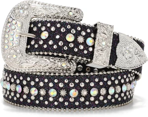 BELTROAD Strass Gürtel Goth Bling Gürtel für Damen und Herren Western Cowboy Cowgi - Bild 1 von 12