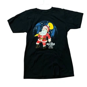 Hard Rock Cafe Santa Guitar Christmas T-Shirt, Men's Size M - Worn Once - Bild 1 von 4
