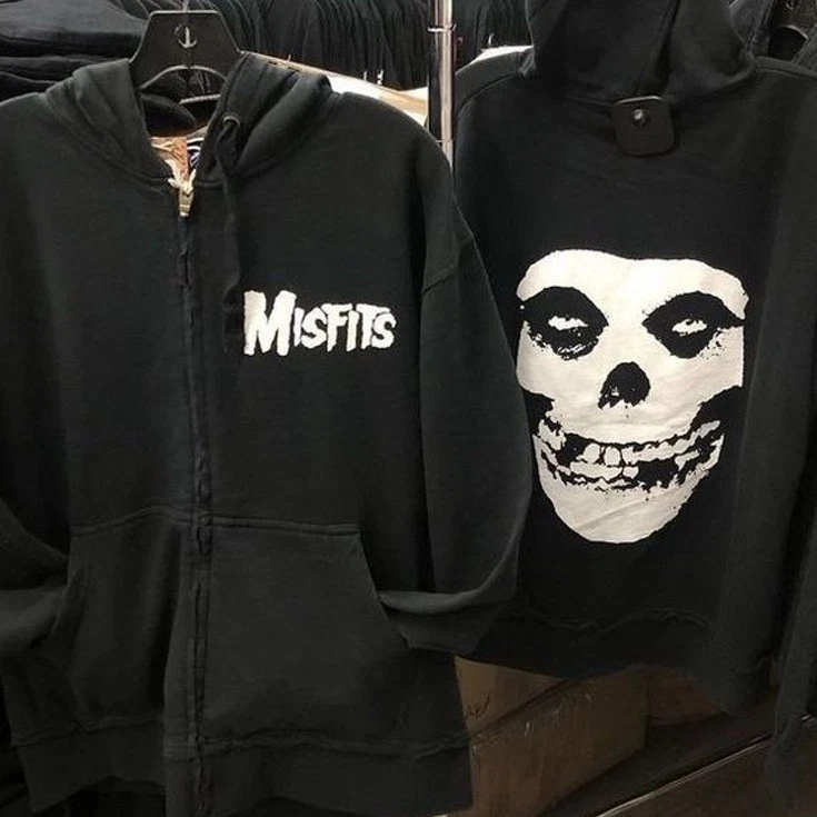 MISFITS 'Fiend Skull; Sudadera con capucha con cremallera (2 caras) S-5XL Foto 1 de 3