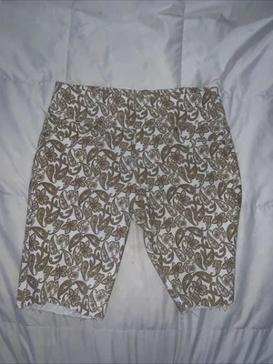 Pantalones cortos para mujer Diane Gilman (DG2) de algodón con estampado de cachemira, pequeños medianos Foto 1 de 4