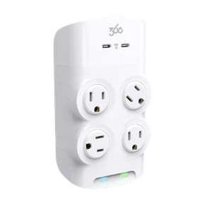 360 Electrical Revolve 60W 4-Outlet Rotating Surge Tap with 2 USB-C Ports - Picture 1 of 5