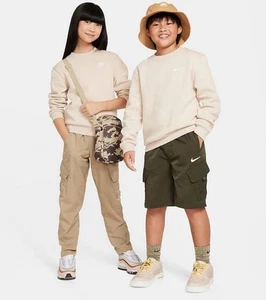 NWOT Nike Sportswear Club Fleece Big Kids' Crewneck Sweatshirt L Sanddrift White - Picture 1 of 6