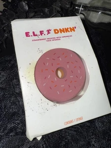 New e.l.f. Elf Dunkin Donuts Strawberry Frosted with Sprinkles Face Sponge - Picture 1 of 2