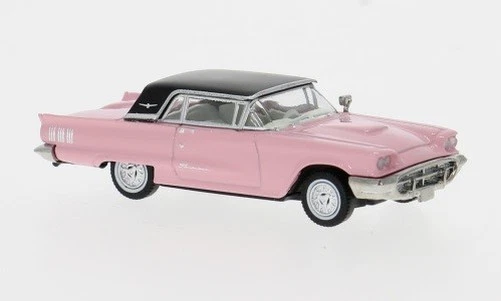 Brekina 18202 - 1/87 Ford Thunderbird Cabriolet, Rosa Chiaro/Nero, 1960 - Nuovo - Immagine 1 di 1