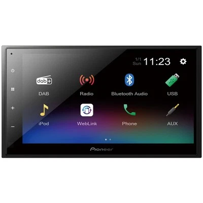 Pioneer DMH-A340DAB 6.8" Double Din Bluetooth USB DAB Radio Car Stereo Refurb - Image 1 of 3