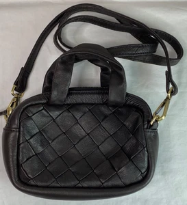 Hobo International Maze Mini braune geflochtene Leder Umhängetasche Handtasche - Bild 1 von 7