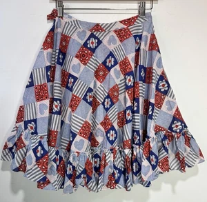 Vintage Handmade Rockabilly Skirt 27” Waist Full Circle 60s Western Rodeo - Picture 1 of 3