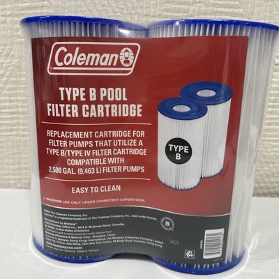 Coleman Type B Filter Cartridge 2-Pack – Pool or Spa Replacement Filters - Image 1 of 4