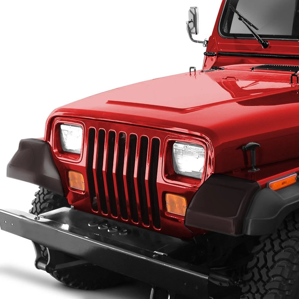 For Jeep Wrangler 1987-1995 Rugged Ridge Acrylic Smoke Molded Fender Guards - Image 1 of 4