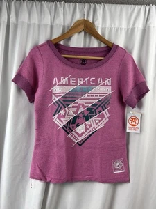 American Fighter Womens GLADBROOK Premier Short Sleeve Sweatshirt S Pink - Picture 1 of 7