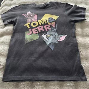 T-shirt piccola Delta Pro Weight vintage Tom e Jerry cartone animato grigio scuro grafica uomo - Foto 1 di 6