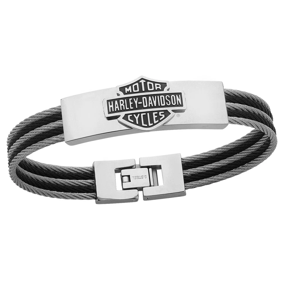 Harley-Davidson ® Pulsera Acero Inoxidable Hombre Cable Mod Joyería 252 / HSB0068 Foto 1 de 1
