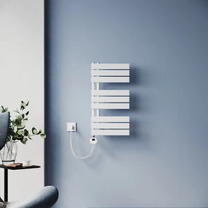Elektrischer Badheizkörper Handtuchheizkörper mit Heizstab für Badezimmer 76x40 - Bild 1 von 19
