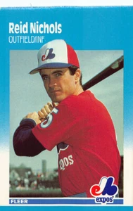 Reid Nichols 1987 Fleer Update Baseball card #U-89 Montreal Expos - Picture 1 of 2