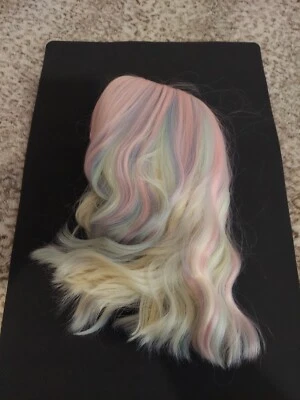 Peluca Schila arco iris tapa colorida incluida 12 pulgadas Foto 1 de 4