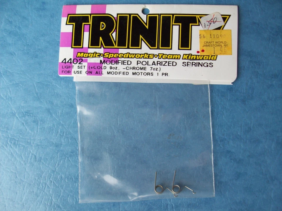 VINTAGE TRINITY 4402 BRUSHED MOTOR SPRINGS LIGHT SET GOLD CHROME 9 7 OZ TRK4402 - Image 1 of 1