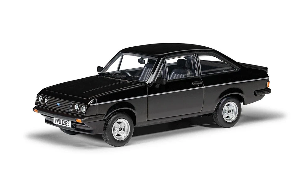 Corgi Vanguards 1:43 Ford Escort Mk2 RS2000 Custom, Noir Voiture Miniature - Photo 1/1