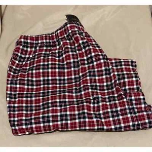 Pantaloni uomo Eddie Bauer sdraio a quadri flanella fienile rosso taglia large nuovi con etichette - Foto 1 di 7