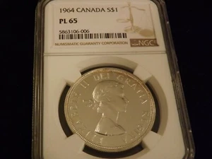 1964    $1            Canada    NGC PL 65 - Picture 1 of 2