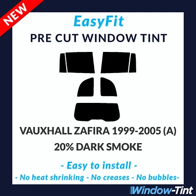 EasyFit Static Pre Cut Window Tint For Vauxhall Zafira 99-05 (A) - 20% Dark Rear - Image 1 of 3