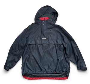 Chaqueta cortavientos vintage Chaps Ralph Lauren para hombre azul marino a presión oculta talla XL - Imagen 1 de 10