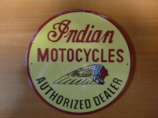 JUMAJO PB51 PLAQUES PUB tolée age d'or de l'Automobile n°69 21cm ronde INDIAN moto