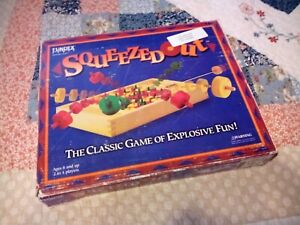 SQUEEZED OUT GAME 1999 FUNDEX  ALL WOODEN PIECES: CLASSIC GAME OF SUSPENSE! EUC