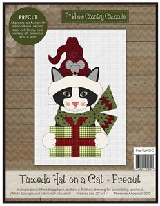 Tela Feline Drive SOMBRERO EN UN GATO Kit Pre-Fusionado Corte Láser Diciembre Esmoquin Gato - Imagen 1 de 4