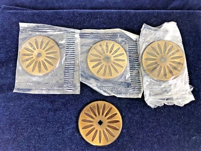 4 винтажные задние панели JB 3 новые из старых запасов 1 б/у золотисто-коричневые 2,25 дюйма - Изображение 1 из 4