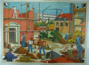 Ancienne affiche, tableaux d'élocution d'école, ROSSIGNOL N° 17 - 18, # 2. - Picture 1 of 6