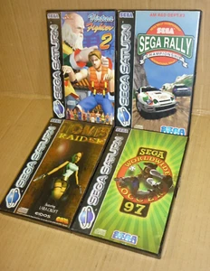 Job Lot Sega Saturn Games Tomb Raider Rally Worldwide Soccer Virtua Fighter 2 - Foto 1 di 2