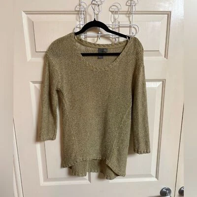 Pullover Quinn Grueso Tejido Lagenlook Boho Cuello Barco Manga 3/4 Elastizado Foto 1 de 4