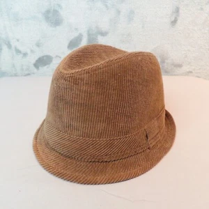 BROWN CORDUROY Fedora Hat Boys 7-14 Lined Classic Easter Church Dressy Grandpa - Picture 1 of 7