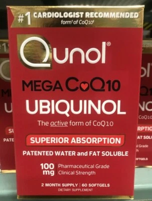Qunol Mega COQ10 100 MG 60 GELES BLANDOS Absorción Superior Foto 1 de 4