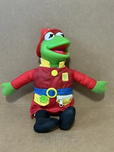 VTG Muppets Kermit The Frog “Dress Me Fireman” Mattel-Arco Plush Animal 1990 - Picture 1 of 8