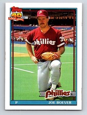1991 Topps Joe Boever Philadelphia Phillies #159