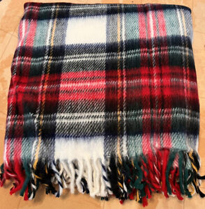 Tennessee Woolen Mills Throw Blanket Virgin Acrylic 50" by 60" New Old Stock