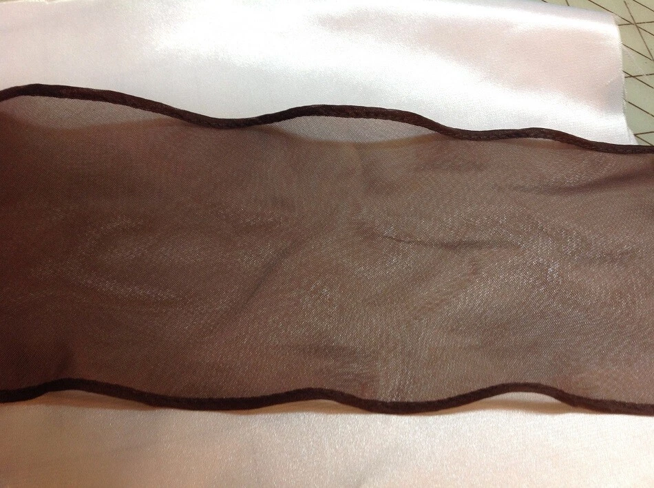 Borde transparente pulido marrón oscuro vintage 5 pulgadas de ancho 2 yardas  Foto 1 de 1
