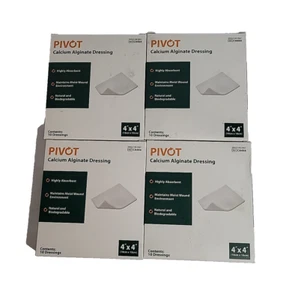 4er Pack Pivot Calciumalginat Wundverband STERIL 4x4 40 Verbände - Bild 1 von 6
