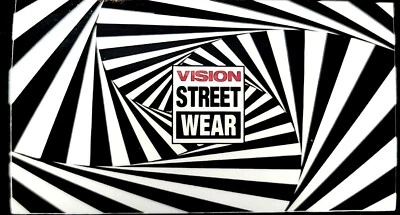 VISION STREET WEAR STICKER "HYPNOTIZED VISION" 4 X 21/4" GLOSSY!
