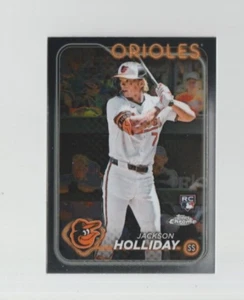JACKSON HOLLIDAY 2024 TOPPS CHROME BASEBALL ROOKIE #88 BASE BALTIMORE ORIOLES - Picture 1 of 2