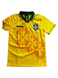 VTG Replica Retro Umbro 1994 World Cup Brazil National Football Jersey Size: S - Picture 1 of 6