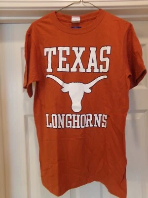 Camiseta UNIVERSITY of TEXAS "Longhorns" 100% Algodón Naranja Talla (S) Nueva con Etiquetas $21.99 Foto 1 de 4