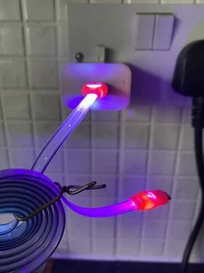 Apple iPhone 5 light up coloured phone charger usb cable charge - Picture 1 of 7