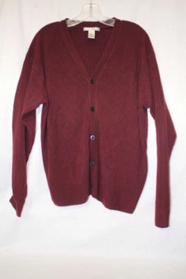 Cárdigan suéter granate con botones GEOFFREY BEENE para hombre talla L-B47 Foto 1 de 4