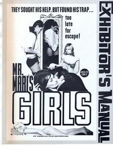MR. MARI'S GIRLS 1967 De colección ORIGINAL Sexploitation SLEAZE Película Libro de prensa - Imagen 1 de 2