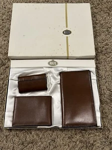 Vintage Rolfs braun Leder Brieftasche Geldbörse Foto Halter etc Leder *lesen - Bild 1 von 5