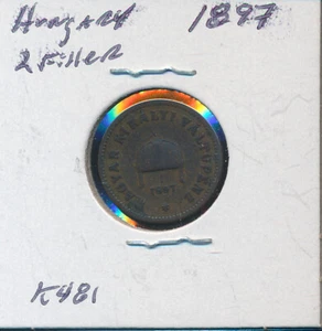 HUNGARY - 2 FILLER 1897 - K481 - #9674 - Picture 1 of 2